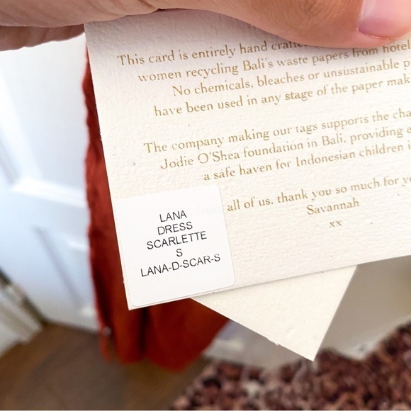 SM Dress Lana Midi Bamboo Peace Silk Halter O-Ring Backless Scarlette S NWT - Picture 5 of 6